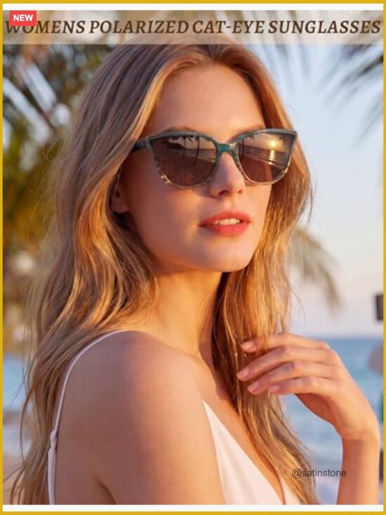 Polarized Cat-Eye Sunglasses with Nylon Lens UV Protection for Driving Travel main image 7